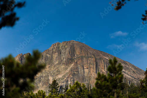 Wooded mountains and rolling hills of Rocky Mountain National Park, Colorado