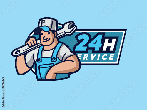 Set of Plumber Male Characters Repair Broken Technics Washing Machine, Sink, Heater and Heating Pipes. Plumbing Handyman Service, Call Master Fixing Home Appliances. Cartoon People Vector Illustration