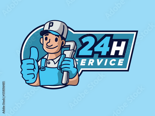 Set of Plumber Male Characters Repair Broken Technics Washing Machine, Sink, Heater and Heating Pipes. Plumbing Handyman Service, Call Master Fixing Home Appliances. Cartoon People Vector Illustration