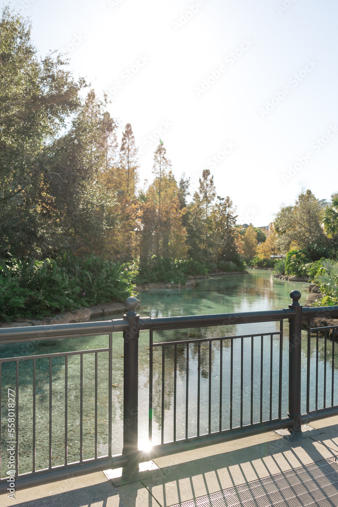 Fototapeta premium bridge over blue water outside in the daytime