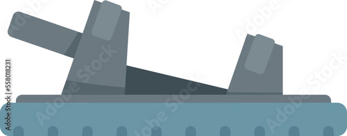 Flip sandal icon flat vector. Summer woman. Flop shoe isolated