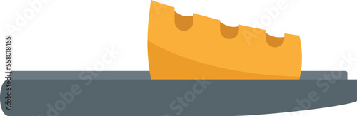 Velcro sandal icon flat vector. Summer footwear. Summer slipper isolated