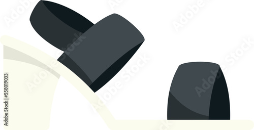 High sandal icon flat vector. Woman shoe. Summer footwear isolated