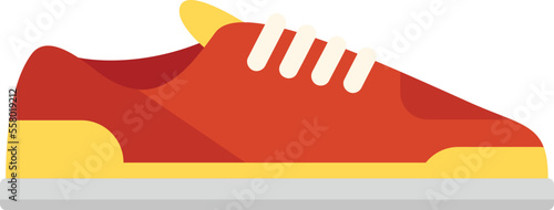 Sneaker footwear icon flat vector. Run design. Trainer man isolated