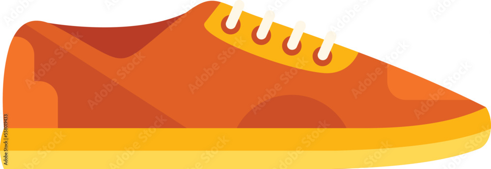 Man sneaker icon flat vector. Sport shoe. Run fashion isolated Man sneaker icon flat vector. Sport shoe. Run fashion isolated