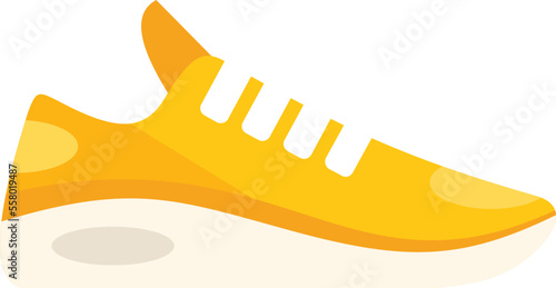 Athlete sneaker icon flat vector. Sport shoe. Run design isolated