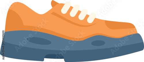 Air sneaker icon flat vector. Sport design. Run fitness isolated
