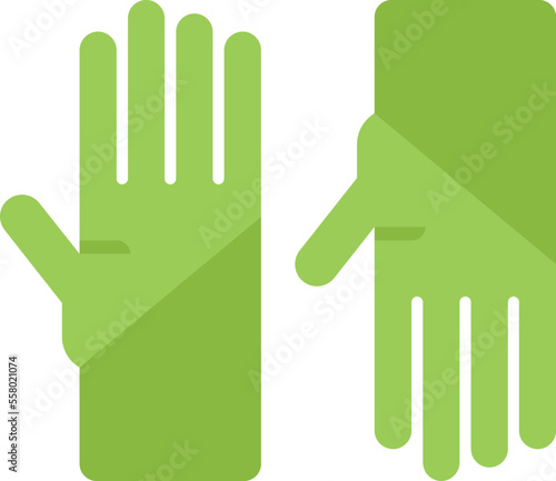 Clean pool gloves icon flat vector. Cleaning repair. Company service isolated
