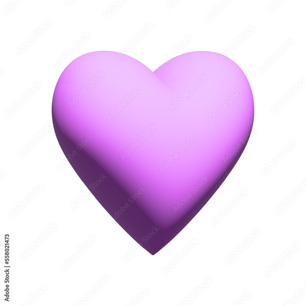 3D pink heart