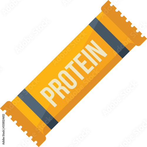 Muscle protein icon flat vector. Sport bar. Nutrition supplement isolated