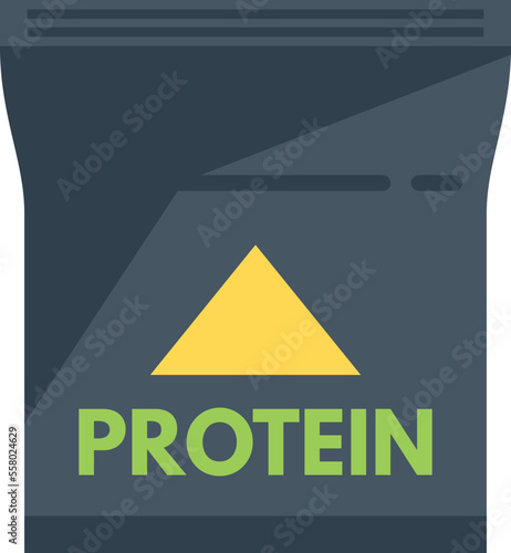 Drink protein icon flat vector. Pack food. Sport container isolated