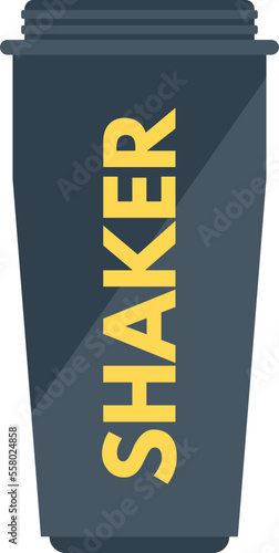Protein power icon flat vector. Sport container. Food gym isolated