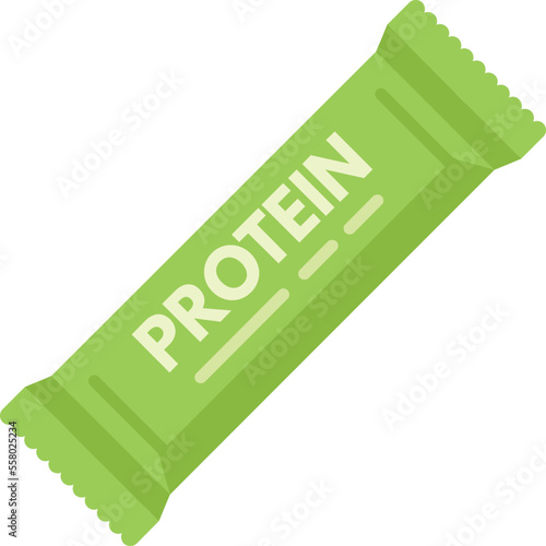 Gym food bar icon flat vector. Vitamin jar. Muscle energy isolated