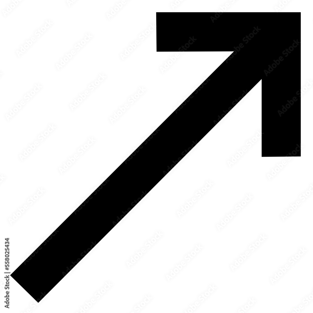 Fototapeta premium diagonal up right arrow icon