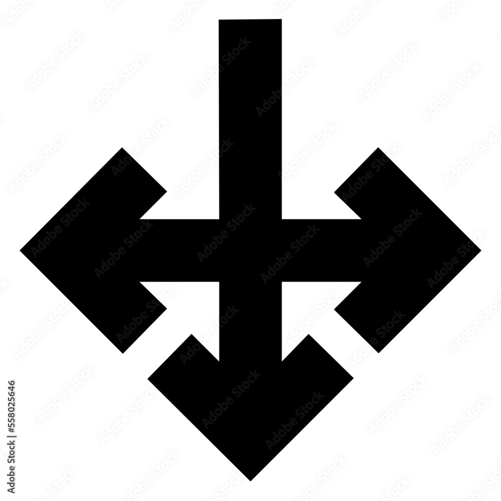 Obraz premium three way arrows icon