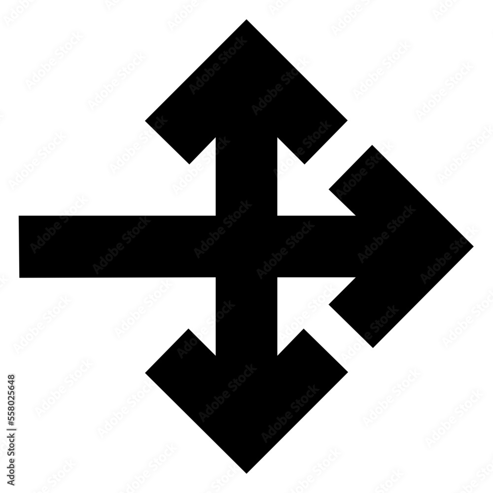 Obraz premium three way arrow icon