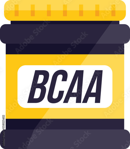 Workout protein icon flat vector. Sport nutrition. Gym food isolated