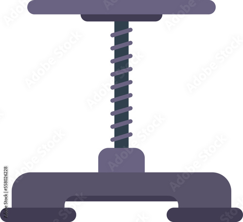 Front car lift icon flat vector. Auto garage. Vehicle service isolated