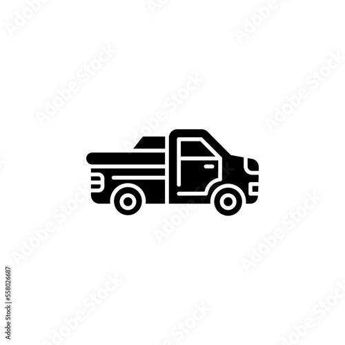 pickup vector icon. transportation icon glyph style. perfect use for logo, presentation, website, and more. simple modern icon design solid style
