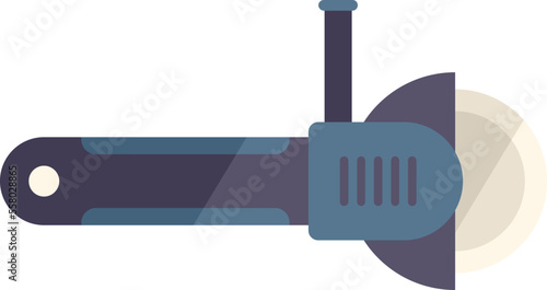 Electric saw tool icon flat vector. Power chain. Wood machine isolated