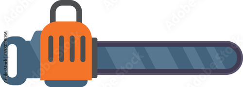 Electric jigsaw icon flat vector. Power chain. Wood drill isolated