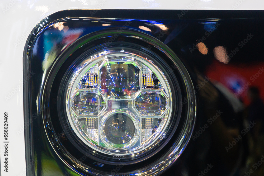 Projector headlights are LED lights for new cars Projector headlights are LED lights for new cars