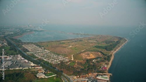 izmir Mavişehir beach drone view photo