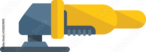 Factory grinding machine icon flat vector. Grinder tool. Angle cutter isolated