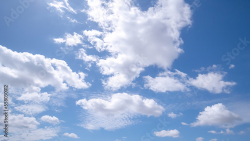 Panoramic view of clear blue sky and clouds  clouds with background.