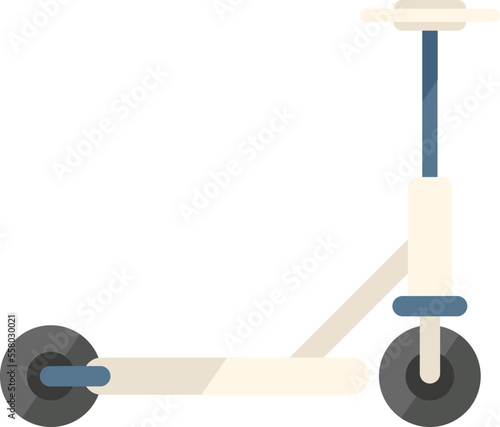 Electric bike icon flat vector. Scooter transport. Kick trotinette isolated