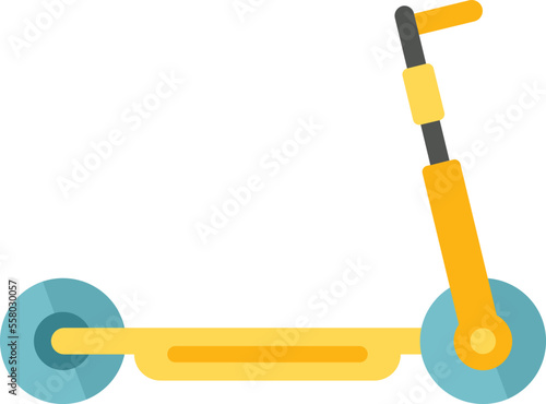 Electric scooter charge icon flat vector. Kick transport. Rental eco isolated