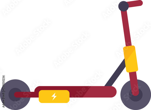 Mobile electric scooter icon flat vector. Kick transport. Eco modern isolated