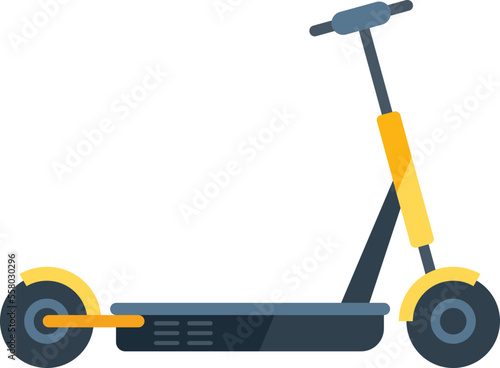 Electro scooter icon flat vector. Kick trotinette. Eco transport isolated