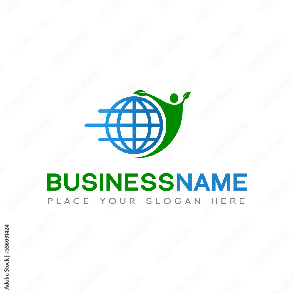 Save speed earth with leaf human vector logo. This template is suitable for ecology, environment, fast, plant, globe, green, conservation, protection and recycle. Save speed earth with leaf human vector logo. This template is suitable for ecology, environment, fast, plant, globe, green, conservation, protection and recycle.