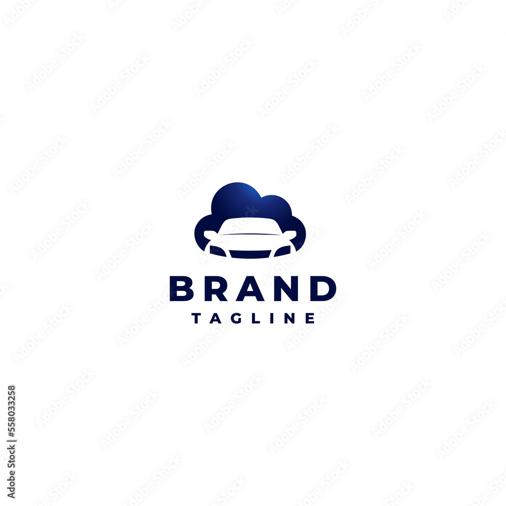 Car Silhouette Inside Cloud Icon Logo Design. Car Silhouette With Cloud or Foam Background Logo Design. Car Silhouette Inside Cloud Icon Logo Design. Car Silhouette With Cloud or Foam Background Logo Design.