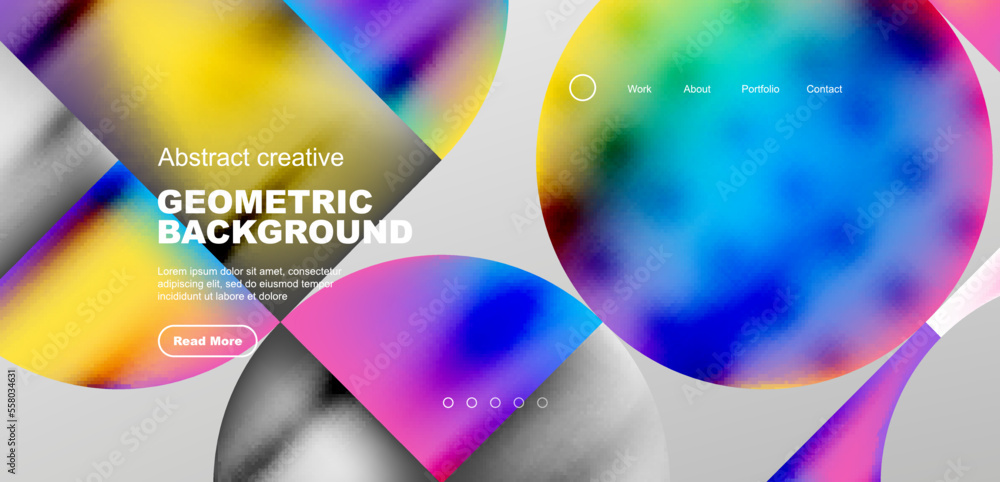 Bright fluid gradient circles abstract background. Business or technology design for wallpaper, banner, background, landing page, wall art, invitation, prints Bright fluid gradient circles abstract background. Business or technology design for wallpaper, banner, background, landing page, wall art, invitation, prints