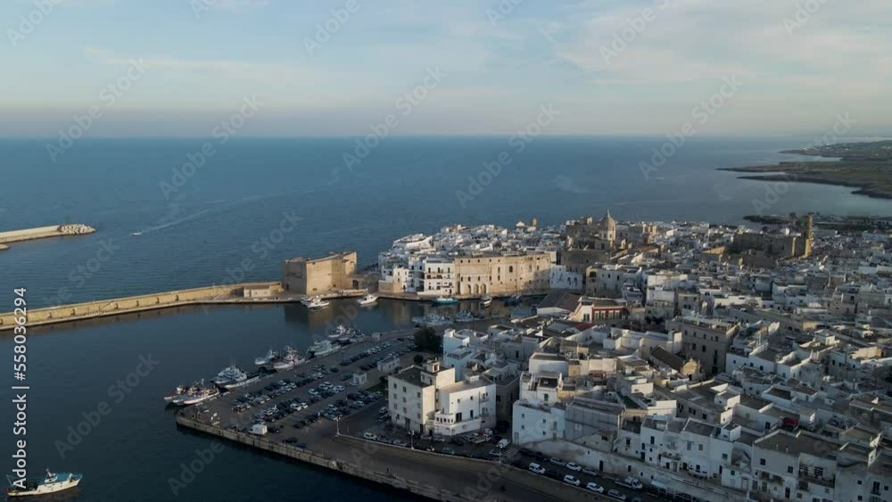Aerial view of Monopoli old town, Bari, Puglia, Italy. Aerial view of Monopoli old town, Bari, Puglia, Italy.