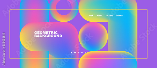Round shapes and circles with liquid gradients