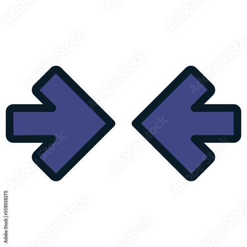 opposite purple arrows icon