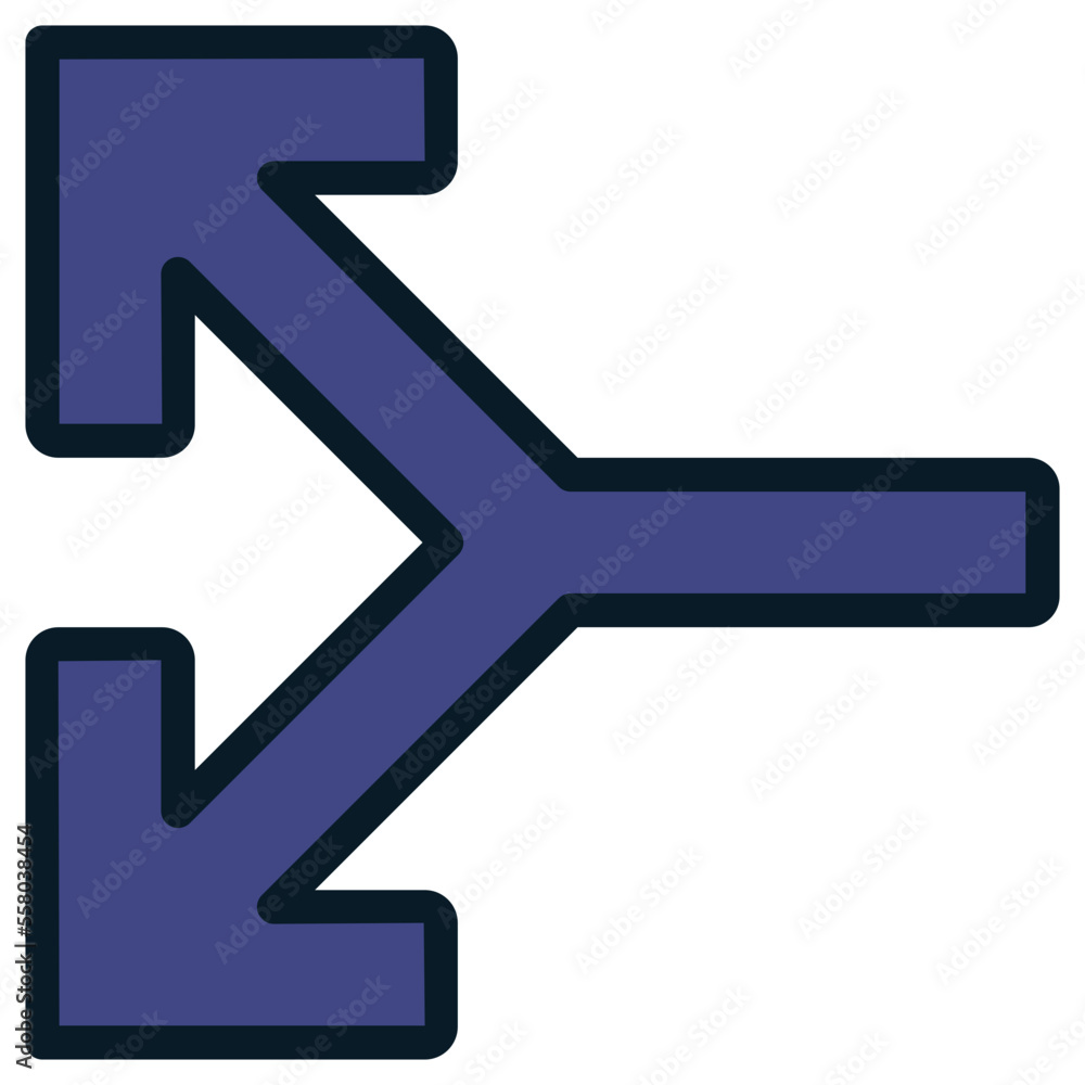 split two way purple arrow icon split two way purple arrow icon