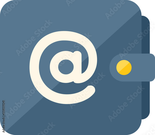 Online shop wallet icon flat vector. Sale buy. Internet card isolated
