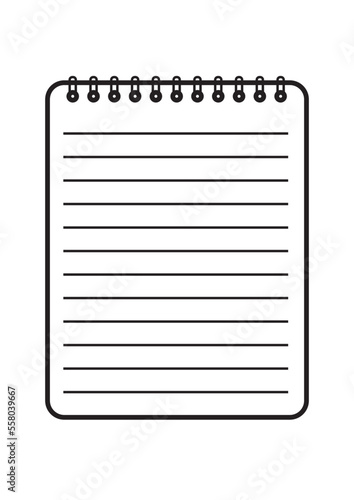 vector illustration of notepad
