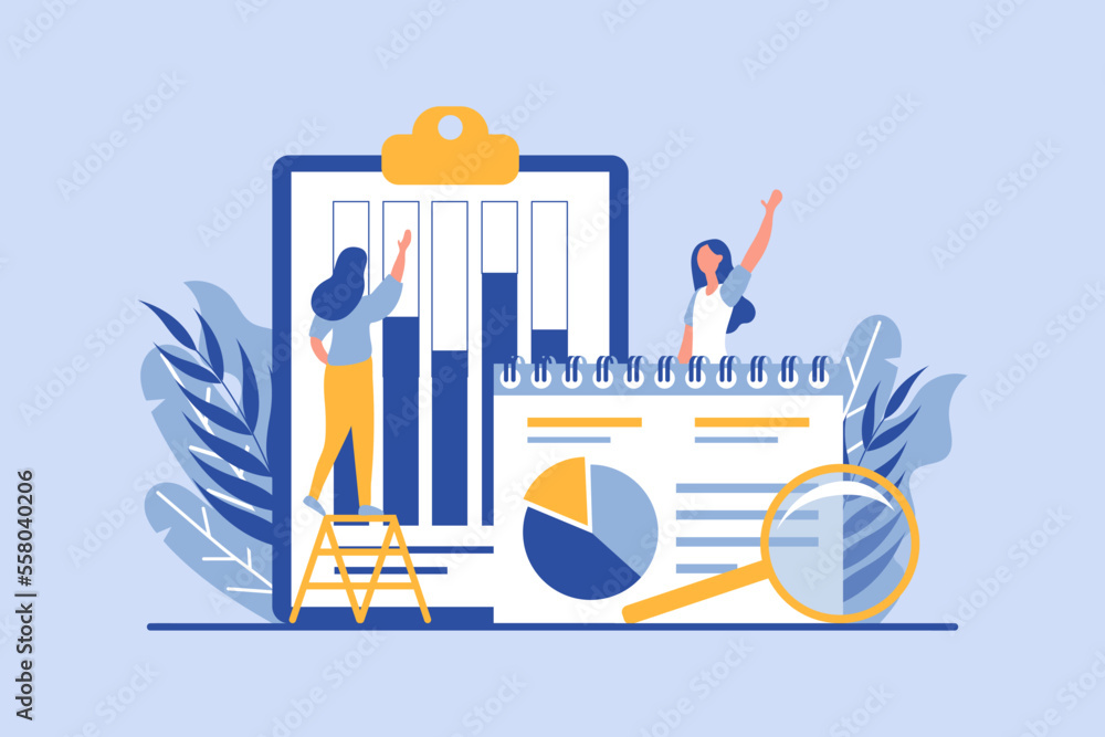 Obraz premium Business Presentation Flat Design Illustration