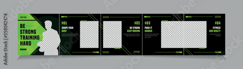 Instagram Carousel Template
Set of editable social media Instagram carousel post
