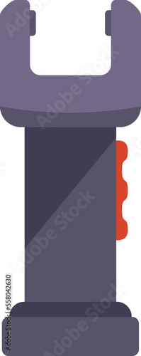Lightning taser icon flat vector. Police stun. Weapon defense isolated