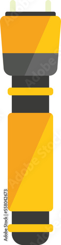 Electric taser icon flat vector. Police weapon. Security shock isolated