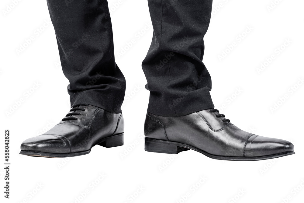 Closeup view of the businessman's foot Closeup view of the businessman's foot