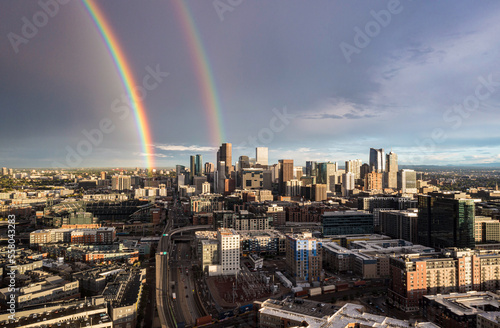 Rainbow over Denver, Colorado