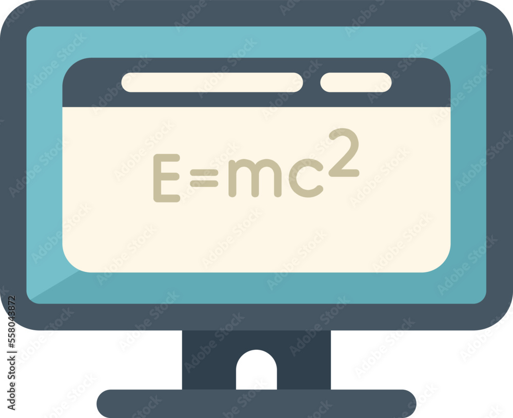 Internet education icon flat vector. Online study. Student webinar isolated Internet education icon flat vector. Online study. Student webinar isolated