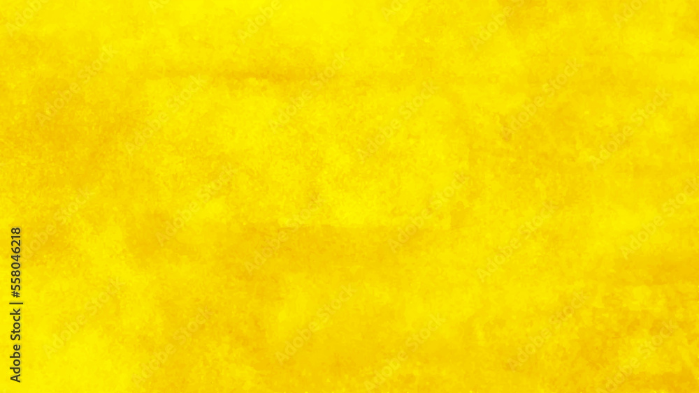 Yellow grunge wall for texture background. Background painted with paint watercolor